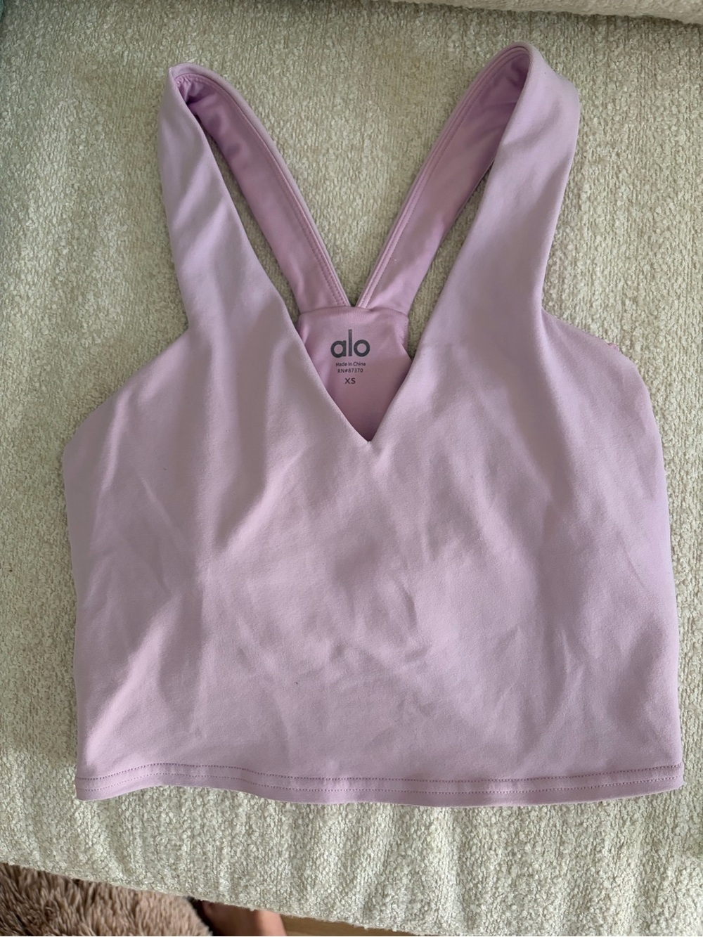Alo Airbrush Real Bra Tank Crop XS Pink Blue Bundle Winter Frost - Picture 5 of 6